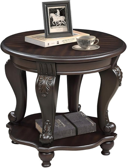LKTART 22" Victorian Vintage Round End Table by LKTART