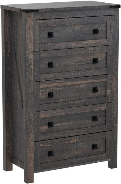 T4TREAM Farmhouse 5 Drawers Dresser Chests - Image 4