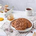 Wooden Cookie Mold - Biscuit Baking Cutter, Carved Embossing Stamp for DIY Shapes, Gingerbread, Pine Cone (Tit)