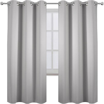 Light Grey Thermal Blackout Curtains/42 x 72 Inch/Set of 2 Panels Room - Image 2