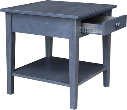 IC INTERNATIONAL CONCEPTS Spencer Gray Wood End Table - Image 9