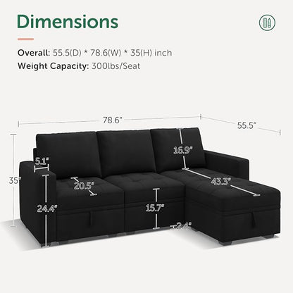 HONBAY Modular Sectional Couch L Shaped Sofa - Image 2