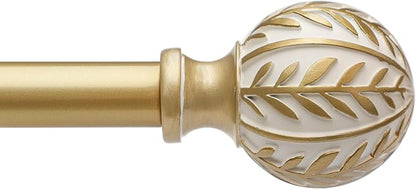 QDWIS Gold Curtain Rods for Windows 72 to 144 inch, Rustic Decorative Drapery by Unknown