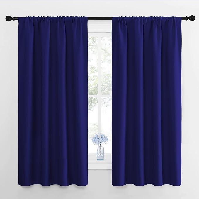 NICETOWN Kitchen Curtains, Short Blackout Drapes, 34 in x 45 in, Thermal by NICETOWN