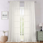 Ivory Sheer Curtains 120 Inches Long 2 Panels, Extra Wide Farmhouse Elegant by Lecloud