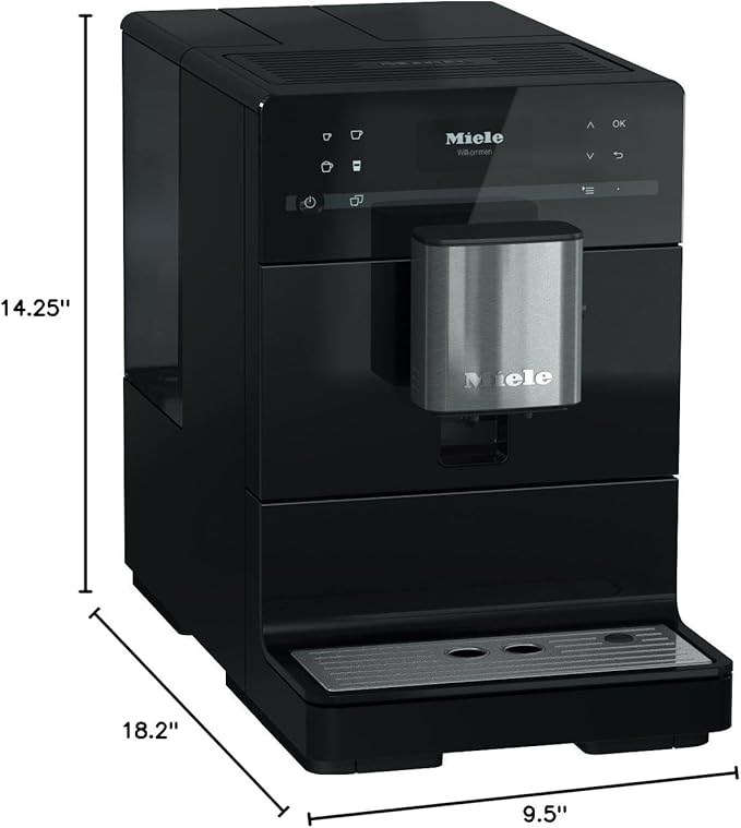 Miele CM 5300 Automatic Bean-to-Cup Coffee Maker - With OneTouch for Two, AromaticSystem, Individual Profile Settings, and Cleaning Programs, in Obsidian Black