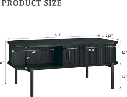 Coffee Table, 39.4" Mid Century Modern Coffee Tables - Image 2