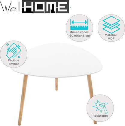 WELL HOME MOBILIARIO & DECORACIÓN Scandinavian style white side table, 3 - Image 3