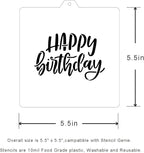 Cookie cutter and stencil set Baking stencils and cutters bundle DIY bakery decorating kit Cookie cutter with stencils Icing stencil and cookie cutter combo(Happy Birthday Set)
