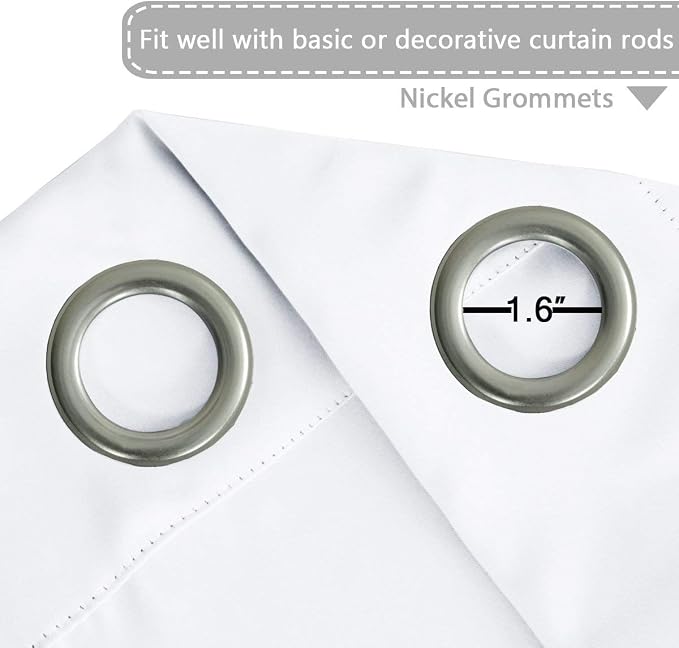 H.VERSAILTEX Patio White Curtains 100 x 102 Inches - Image 4