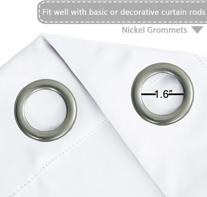 H.VERSAILTEX Patio White Curtains 100 x 102 Inches - Image 4