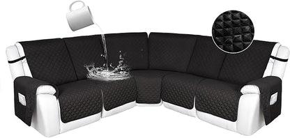 HDCAXKJ 100% Waterproof Reclining Sectional Couch Covers L Shape Recliner Sofa by HDCAXKJ