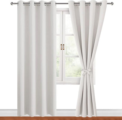 Blackout Curtains for Bedroom, 52 x 96 Inches Long, 2 Panels | Thermal by Hiasan