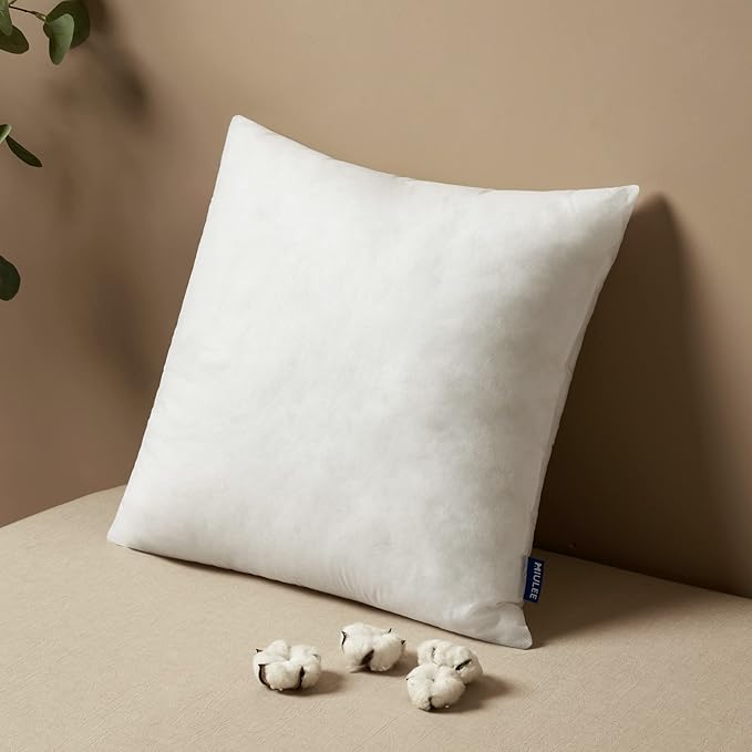 MIULEE Pillow Insert 21x21 Inch Decorative Square Throw Pillow Inserts | by MIULEE