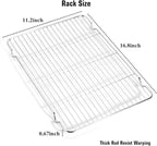 Wildone Baking Sheet & Rack Set [2 Sheets + 2 Racks], Stainless Steel Cookie Pan with Cooling Rack, Size 17.3 x 12.2 x 1 Inch, Non Toxic & Heavy Duty & Easy Clean