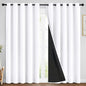 Yakamok Pure White 100% Blackout Curtains 84 Inches Long 70" Wide 2 Panel | by Yakamok