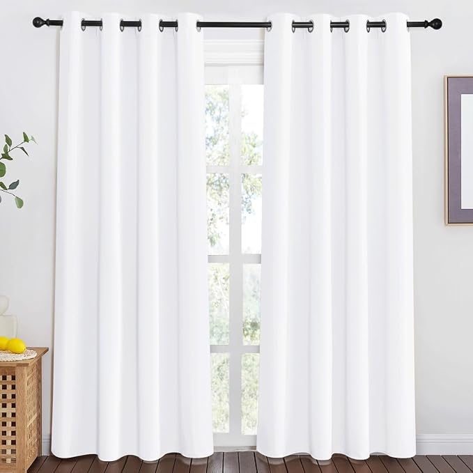 NICETOWN White Doorway Curtains 80 inches Long - Image 2