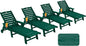 Patio Chaise Lounge Chair Set of 4, Oversize Lounge Chairs by Serique