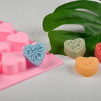 Silicone Heart-Shaped Chocolate Molds - Set of 3 Non-Stick Candy Heart Molds Silicone for Baking, Candy, Gummy, Food Grade - Pink