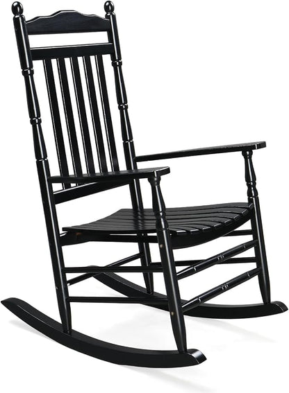 VINGLI Wooden Rocking Chair Outdoor, Patio Rockers by VINGLI