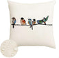 RABUSOFA Outdoor Pillow Covers 20x20 Inch, Outdoor Bird Lumbar Throw Pillow by RABUSOFA