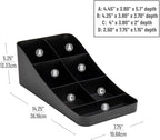 Mind Reader Cup and Condiment Station, Set of 2, Countertop Organizer, Coffee Bar, Kitchen, 7.25" L x 15.5" W x 5.25" H, Black