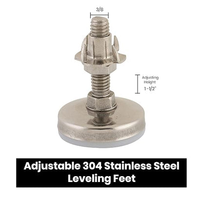 Stainless Steel Outdoor Leveler Kit- 3/8-16 Leg Levelers - Image 6