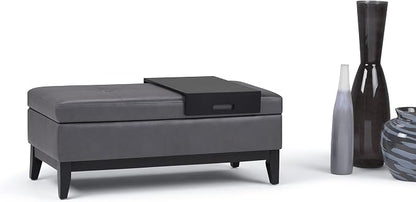 SIMPLIHOME Oregon Storage Ottoman Bench - Image 4