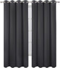 Blackout Curtains 52 x 90 inches Long Dark Grey Curtains Set of 2 Panels by Lemomo