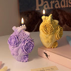 Anatomical Heart Silicone Resin Mold for Candle Soap – 3D Floral Human Organ Mold with Roses and Butterfly for Aromatherapy Wax Crafts DIY Gothic Romantic Gifts