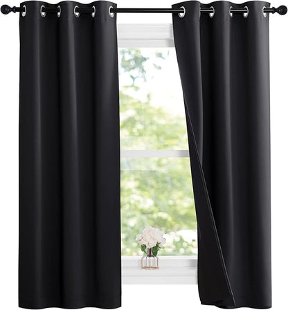 NICETOWN Complete 100% Blackout Curtain Set, Thermal Insulated & Energy - Image 2