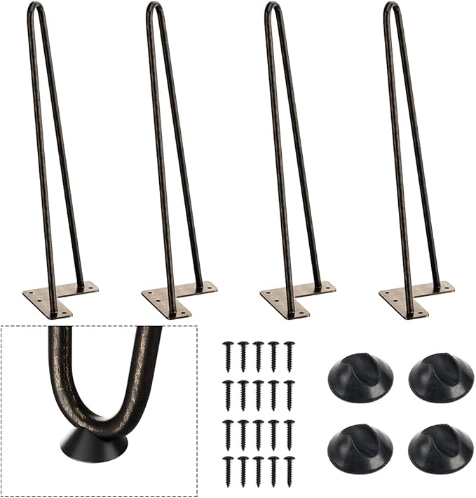 SMARTSTANDARD 16 Inch Heavy Duty Hairpin Furniture Legs, Metal Home DIY Projects by SMARTSTANDARD