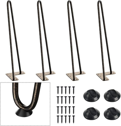 SMARTSTANDARD 16 Inch Heavy Duty Hairpin Furniture Legs, Metal Home DIY Projects by SMARTSTANDARD