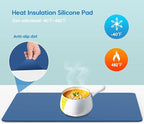 AECHY Extra Large Silicone Mat 35.3"x23.5"x0.08", Multipurpose Silicone Mat Thick Heat Resistant Mat Shipped Rolled Up Kitchen Counter Mat Waterproof Nonslip Mats for Kitchen Counter Blue