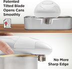 Kitchen Mama Auto Electric Can Opener: Safe, Easy with One Touch, Smooth Edge, Battery Operated, Cordless, Automatic Can Opener for Seniors with Arthritis, Hand Free Appliances, YES YOU CAN (White)