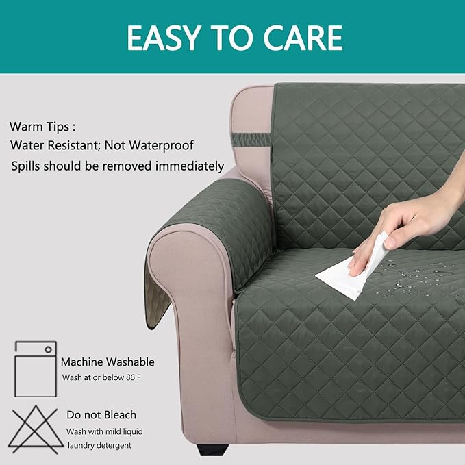 U-NICE HOME Futon Sofa Covers 68''Armless Couch Cover, Pet Friendly, Elastic - Image 4