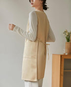 Women Cobbler Apron Japanese Style Aprons with 3 Pockets for Work Chef Kitchen
