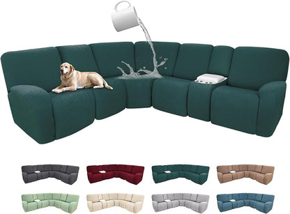 100% Waterproof Sectional Recliner Couch Covers by ROFASVCO