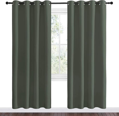 NICETOWN Dark Mallard Blackout Curtain Panel Grommet - Image 2
