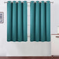 Blackout Curtains 66 x 54 Inch Long Sea Teal Curtains Set of 2 Panels Room by Lemomo