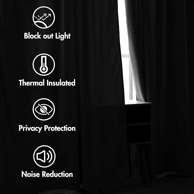 MIULEE Greyish White Velvet Blackout Curtains 52x72 inches 2 Panels | Luxury - Image 5
