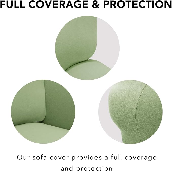 PureFit Stretch Loveseat Covers Fleece Couch Covers - Image 4