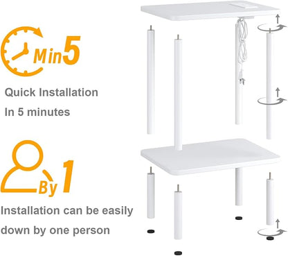 Apicizon 2 Tier End Table Set of 2, Small Side Table - Image 9