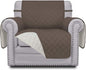Easy-Going Reversible Couch Cover, Small Chair, Taupe/Ivory | Machine Washable by Easy-Going