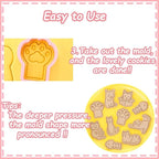 8pcs Cat Cookie Cutters Set, 3D Cute Stamps, Cupcake Pancake Apple Pie Pastry Biscuit Molds, Fruit Sandwich Cutter, Baking Molds for Party Decorations (Cat-1)
