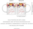Andaz Press 11oz. Mother's Day Ceramic Coffee Tea Mug Gift, Fall Autumn Burgundy Orange Peach Flowers Roses Florals, God Daughter, 1-Pack