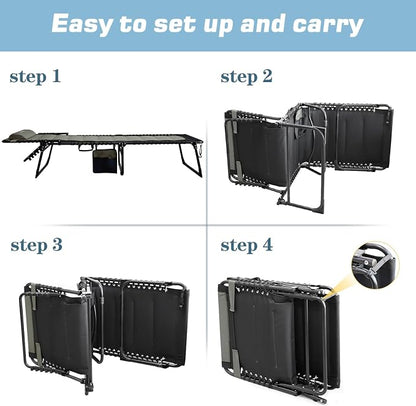 Oversized Padded Outdoor Folding Lounge Chair - Image 7