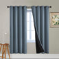 Yakamok Total Blackout Curtains, 2 Thick Layers Completely Blackout Soild by Yakamok