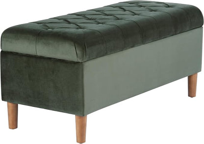 Homepop Home Decor | Tufted Ainsley Button Storage Ottoman Bench - Image 9