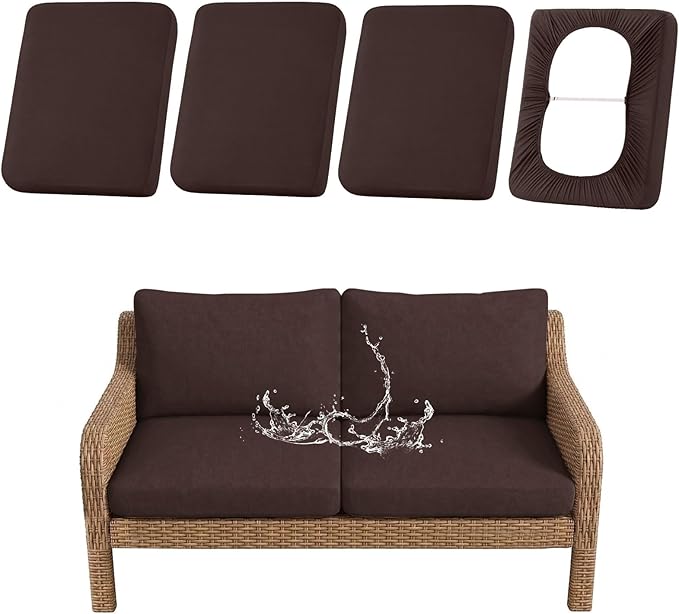Waterproof Outdoor Cushion Covers, Stretch Patio Slipcovers | UV Resistant by hyha